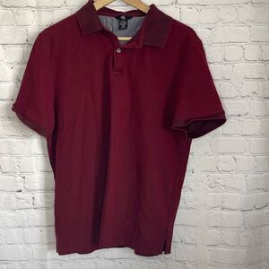 Calvin Klein Men’s Red Short Sleeved Polo Shirt size large